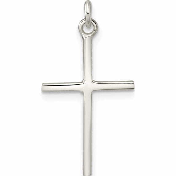 Sterling Silver Polished Cross Pendant (23.45 X 13.55) Made In India -Jewelry By Sweet Pea