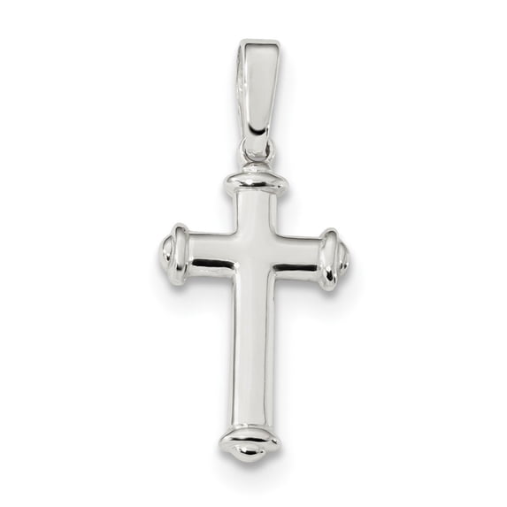 Sterling Silver Polished Cross Pendant Charm