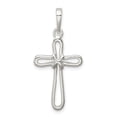 thumbnail image 1 of Sterling Silver Polished Cross Pendant Charm, 1 of 1