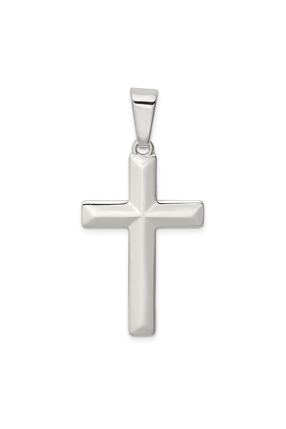 Sterling Silver Polished Cross Pendant