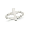 thumbnail image 1 of Gem & Harmony Sterling Silver Polished Cross Ring for Women, 1 of 6