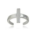thumbnail image 1 of Sterling Silver Polished Cross Toe Rings, 1 of 2