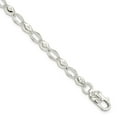 thumbnail image 1 of Finest Gold Sterling Silver Polished Cross with Fleur De Lis Clasp Bracelet, 1 of 4