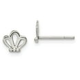 thumbnail image 1 of Sterling Silver Polished Crown Post Earrings, 1 of 2