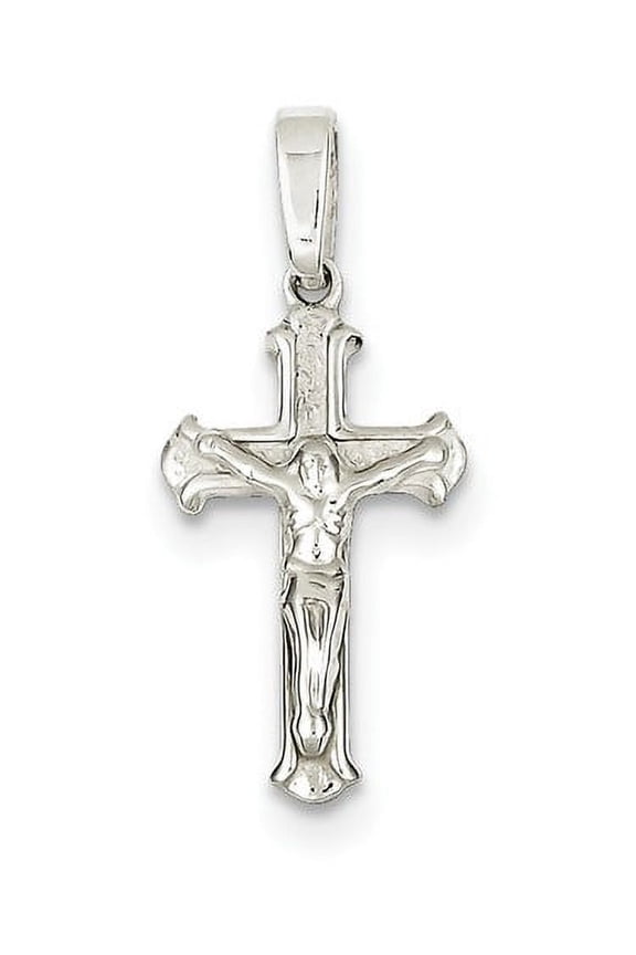 Sterling Silver Polished Crucifix Pendant