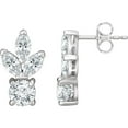 thumbnail image 1 of Sterling Silver Polished Cubic Zirconia Earrings, 1 of 3
