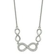 thumbnail image 1 of Sterling Silver Polished Cubic Zirconia Infinity Symbol Necklace - 18 Inch - Measures 24mm Wide, 1 of 2