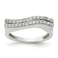 thumbnail image 1 of Sterling Silver Polished Cubic Zirconia Ring, 1 of 3