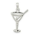 thumbnail image 1 of Sterling Silver Polished Cut-Out Martini with Olive Pendant, 1 of 1