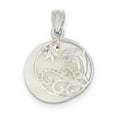 thumbnail image 1 of Sterling Silver Polished Dolphin & Waves Mother of Pearl Pendant QC6947, 1 of 4