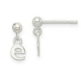 thumbnail image 1 of Sterling Silver Polished E Dangle Post Earrings, 1 of 2