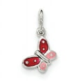 thumbnail image 1 of Sterling Silver Polished Enamel Butterfly Charm, 1 of 3
