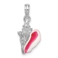 thumbnail image 1 of Sterling Silver Polished Enameled Small Conch Pendant - Small, 1 of 1