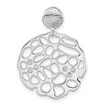 thumbnail image 1 of Sterling Silver Polished Fancy CZ Chain Slide Pendant, 1 of 4