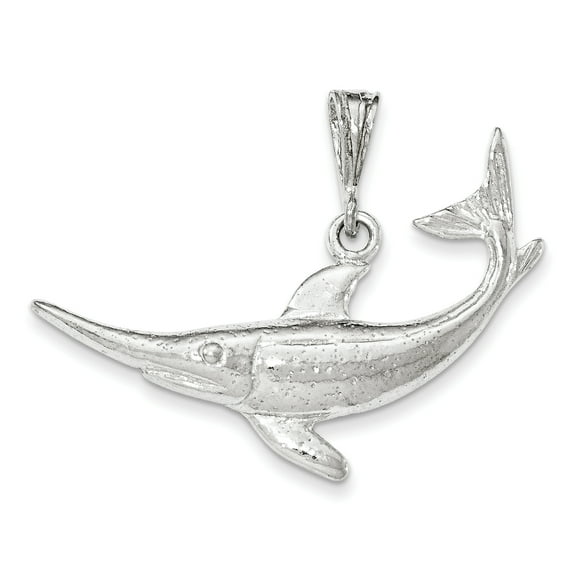 Sterling Silver Polished Fish Pendant