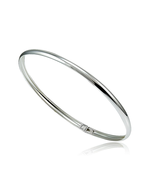 Sterling Silver Polished Flex Bangle Bracelet