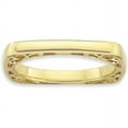 thumbnail image 1 of Sterling Silver Polished Gold-Plate Square Ring, 1 of 6