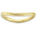 thumbnail image 1 of Sterling Silver Polished Gold-Plated Wave Ring, 1 of 8