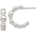 thumbnail image 1 of Sterling Silver Polished Graduated Bead Post C-Hoop Earrings (Width 19.3) (Length 19.6) - Jbsp, 1 of 5