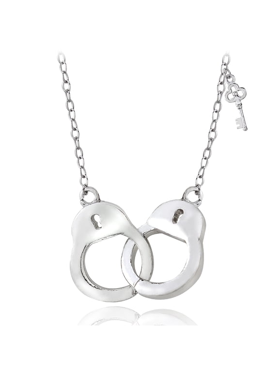 Sterling Silver Polished Handcuff Necklace