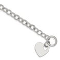 thumbnail image 1 of Sterling Silver Polished Heart Bracelet, 1 of 1