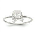 thumbnail image 1 of Sterling Silver Polished Heart Cut-Out Skull & Crossbones Ring, 1 of 3