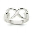 thumbnail image 1 of Sterling Silver Polished Heart Infinity Ring, 1 of 3