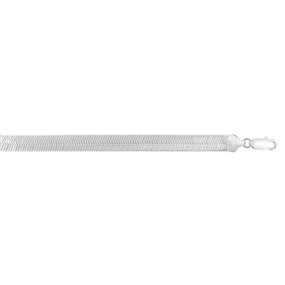 Sterling Silver Polished Herringbone Chain with Lobster Clasp