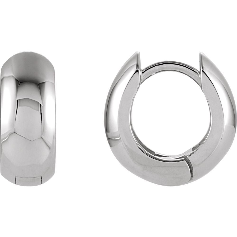 Sterling Silver Polished Hinged Hoop Earrings - 4.0 Grams