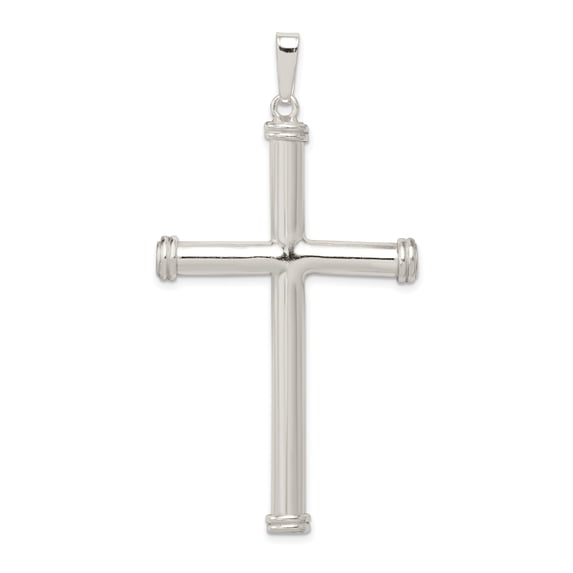 Sterling Silver Polished Hollow Cross Pendant QC8270 (4.39 grams | 0MM x 0MM)
