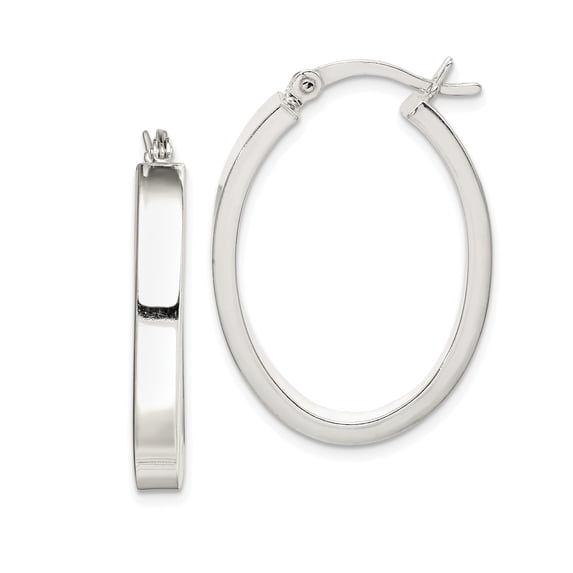 Sterling Silver Polished Hoop Earrings