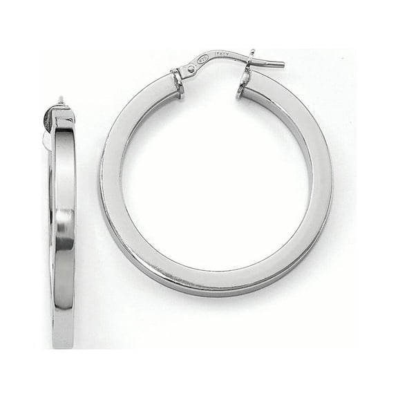 Sterling Silver Polished Hoop Earrings