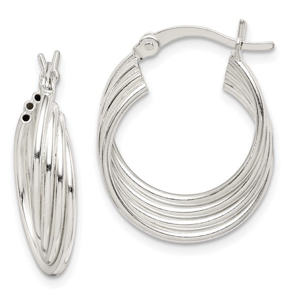 Sterling Silver Polished Hoop Earrings
