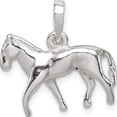 thumbnail image 1 of Sterling Silver Polished Horse Pendant (17 X 18) Made In India qc7840, 1 of 5