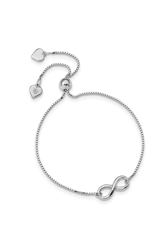 Sterling Silver Polished Infinity Adjustable Bracelet - 2.8 Grams