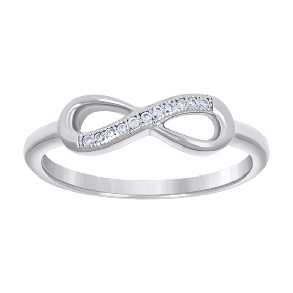 Sterling Silver Polished Infinity Size-8 Womens Cubic Zirconia Bridal Anniversary Wedding Engagement Band Ring Band