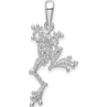 thumbnail image 1 of Sterling Silver Polished Jumping Frog Pendant (Width 14) (Length 30) - Jbsp, 1 of 5