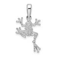 thumbnail image 1 of Sterling Silver Polished Jumping Frog Pendant, 1 of 1