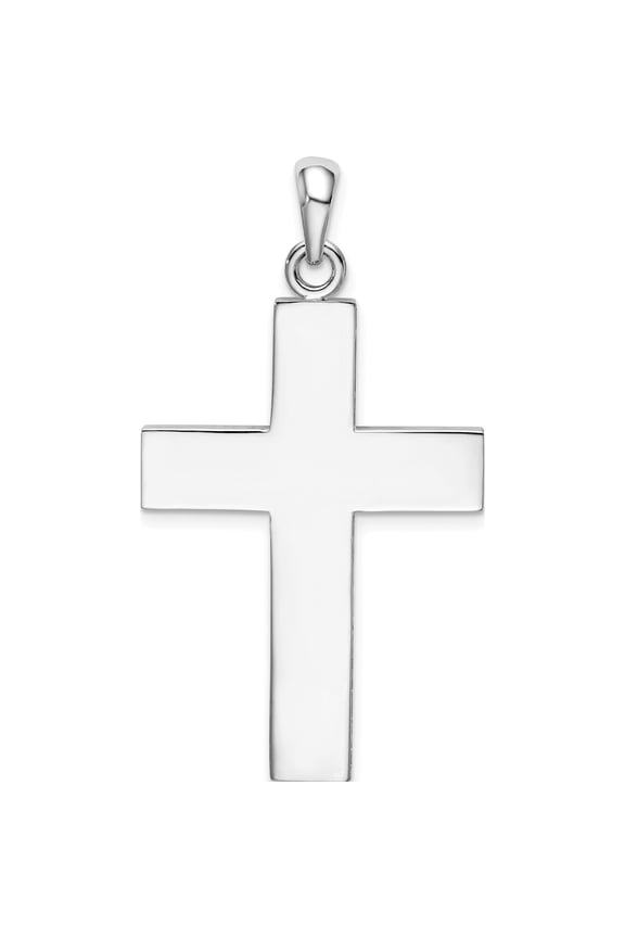Sterling Silver Polished Large Latin Cross Pendant - Jbsp
