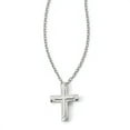 thumbnail image 1 of Sterling Silver Polished Magnetic Cross 22 inch Necklace QPA123-22, 1 of 3