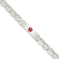 thumbnail image 1 of Sterling Silver Polished Medical Anchor Link ID Bracelet XSM174, 1 of 3