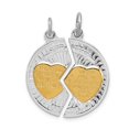 thumbnail image 1 of Sterling Silver & Polished Mizpah 2-piece Pendan, 1 of 4