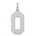 thumbnail image 1 of Sterling Silver Polished Number 0 Charm Pendant, 1 of 4