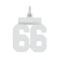 thumbnail image 1 of Sterling Silver Polished Number 66 Charm Pendant, 1 of 2