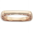 thumbnail image 1 of Sterling Silver Polished Pink-Plate Square Ring, 1 of 7