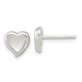 thumbnail image 1 of Finest Gold Sterling Silver Polished Puffed Heart Post Earrings, 1 of 3
