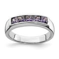 thumbnail image 1 of Sterling Silver Polished Purple CZ Ring, 1 of 6