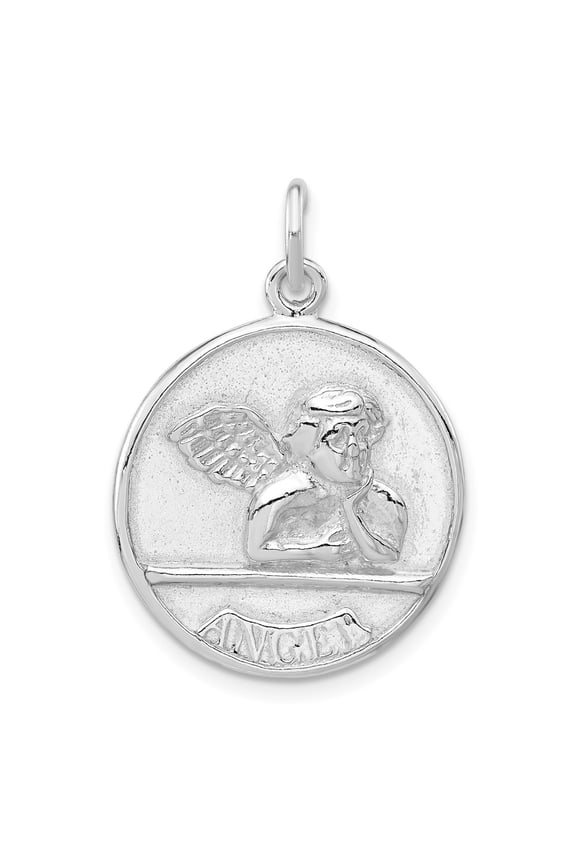 Sterling Silver Polished Raphael Angel Pendant Charm