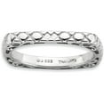 thumbnail image 1 of Sterling Silver Polished Rhodium-Plate Square Ring, 1 of 7