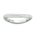 thumbnail image 1 of Sterling Silver Polished Rhodium-Plate Wave Ring, 1 of 4